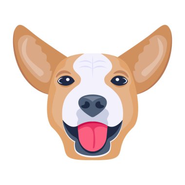 Şirin bir köpeğin vektör çizimi 