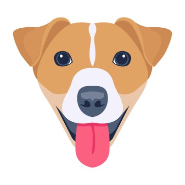 Şirin bir köpeğin vektör çizimi 