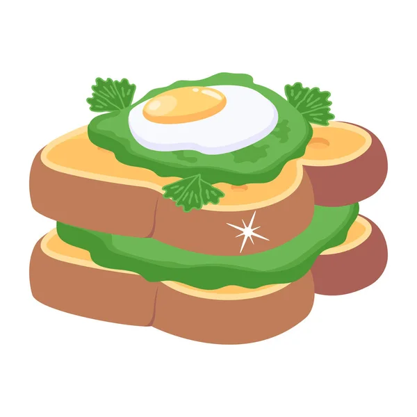 Leckeres Essen Frühstück Vektor Illustration Design — Stockvektor