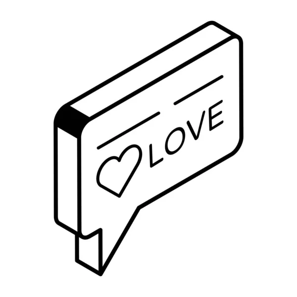 Love Message Icon Vector Illustration Design — Stock Vector