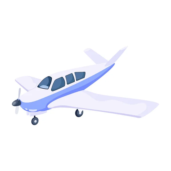 Vliegtuigpictogram Isometrische Weergave Van Vector Van Het Luchtvaartuig Een Witte — Stockvector