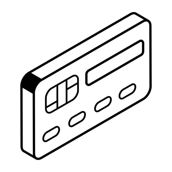 Icona Della Carta Credito Illustrazione Schematica Delle Icone Vettoriali Web — Vettoriale Stock