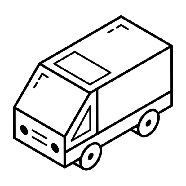 Vector Illustration Delivery Truck Icon — 스톡 벡터