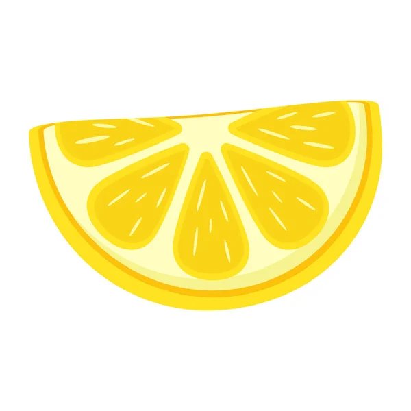 レモンは白い背景に隔離されている ベクターイラスト — ストックベクタ