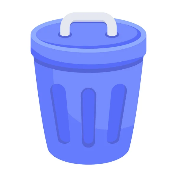 Çöp Kutusu Simgesi Basit Resimleme — Stok Vektör