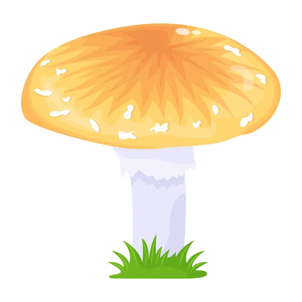 Icona Dei Funghi Cartone Animato Fungo Vettoriale Illustrazione Web — Vettoriale Stock
