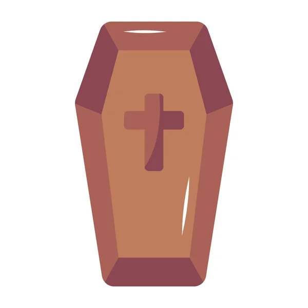 Coffin Web Icon Vector Illustration — Stock Vector
