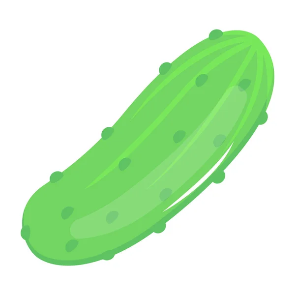 Icône Concombre Vert Dessin Animé Légumes Frais — Image vectorielle