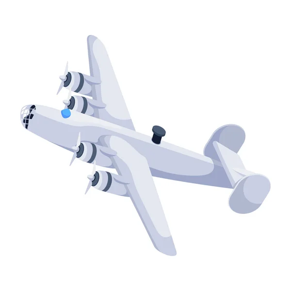 Airplane Flying Sky Vector Illustration — Stock Vector