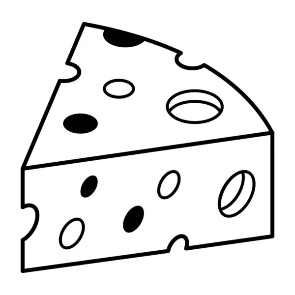 Queso Icono Web Ilustración Simple — Archivo Imágenes Vectoriales