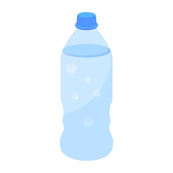 Water Bottle Icon Isometric Illustration Blue Drink Vector Pattern Web — Stock Vector