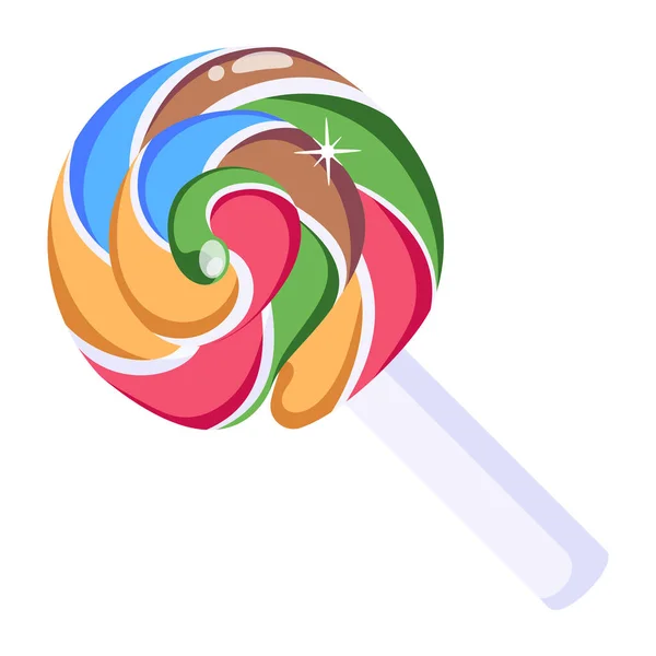 Candy Cane Icon Cartoon Sweet Dessert Vector Icons Web Design — Stock Vector