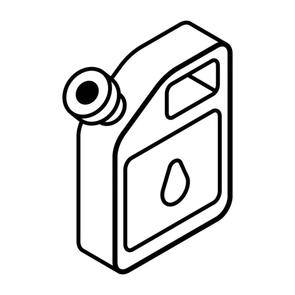 Icona Lattina Gas Illustrazione Schematica Delle Icone Vettoriali Della Pompa — Vettoriale Stock