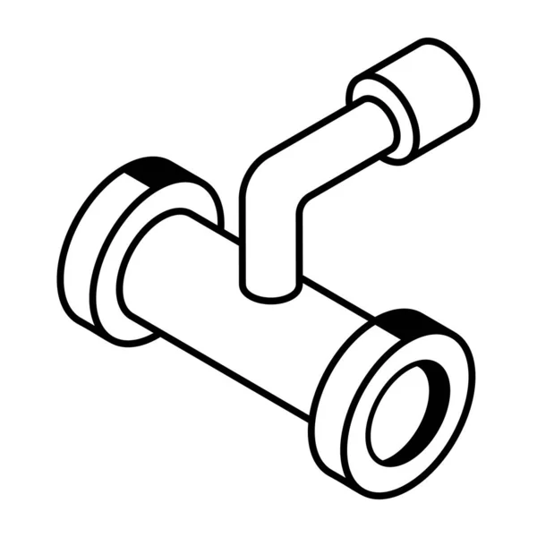 Rohrsymbol Vektorabbildung Einfaches Design — Stockvektor