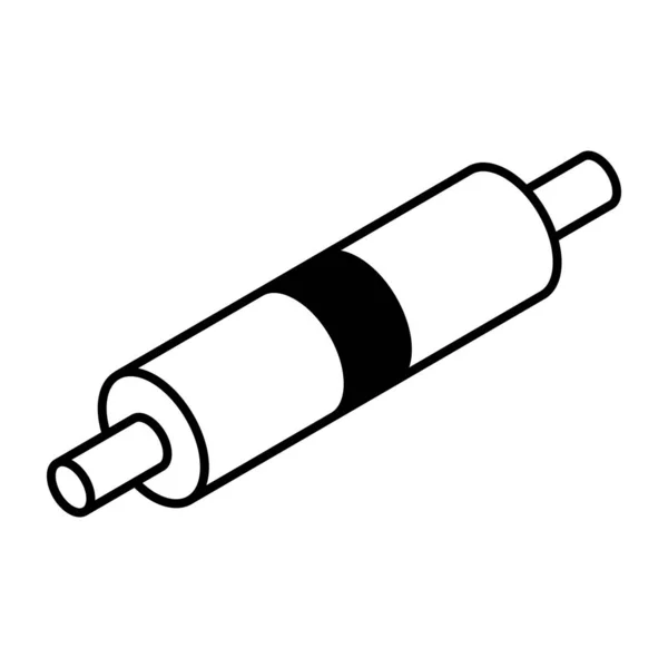 Rolling Pin Icon Vector Illustration Simple Design — Stock Vector