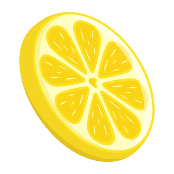 Lemon Elszigetelt Fehér Háttérrel Vektor Illusztráció — Stock Vector
