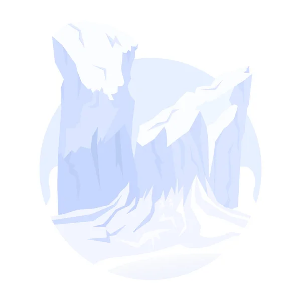 Iceberg Icona Vettoriale Illustrazione — Vettoriale Stock