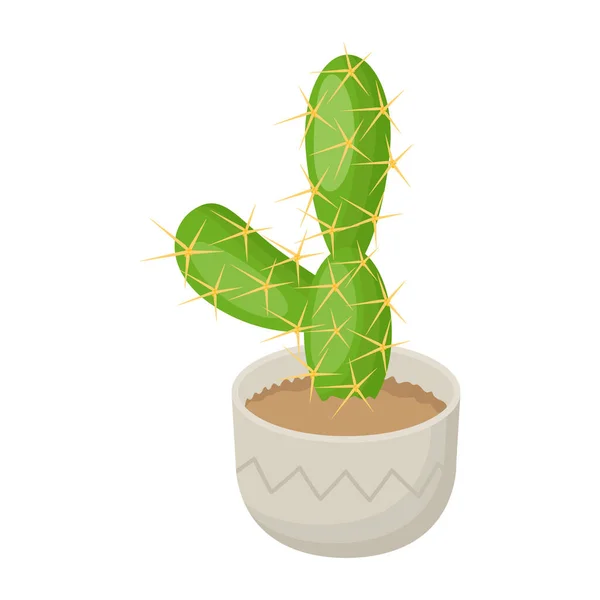 Cactus Maceta Ilustración Vectores Vegetales — Archivo Imágenes Vectoriales