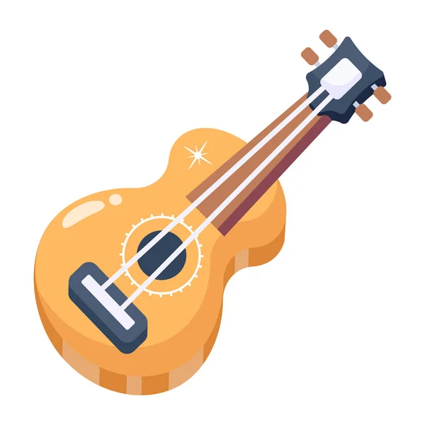 Guitarra Ilustração Vetor Ícone Web —  Vetores de Stock