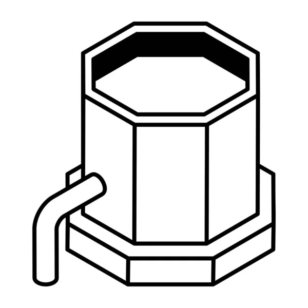 Wassertank Vektorillustration Einfaches Design — Stockvektor