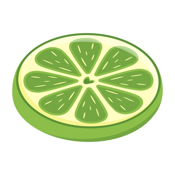 Illustration Vectorielle Citron Vert Frais — Image vectorielle