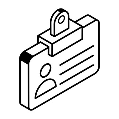 Kimlik kartının vektör illüstrasyonu 