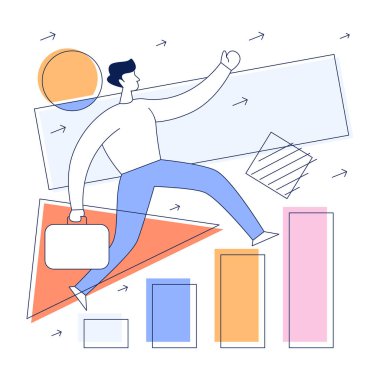 Evrak çantası taşıyıcısı olan bir iş adamı