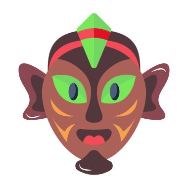 Maske simgesinin vektör illüstrasyonu 