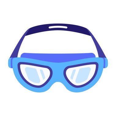 Gözlük ikonu. Web için dalış maskesi vektör simgelerinin düz çizimi