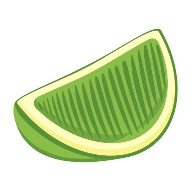taze yeşil limon meyve ikonu vektör çizimi tasarımı