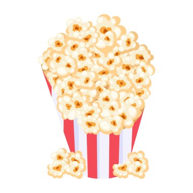 patlamış mısır ikonu vektör illüstrasyonu 