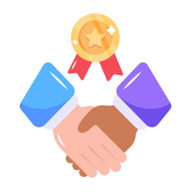 iş ve finans düz simgesi, vektör illüstrasyonu