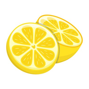 dilimlenmiş limon dilimlerinin vektör çizimi