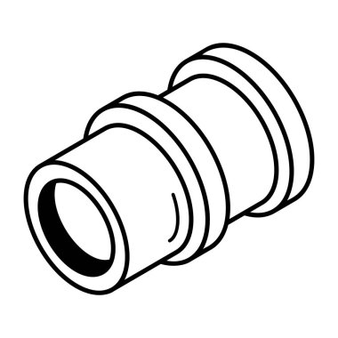 Boru simgesi, vektör illüstrasyonu basit tasarım