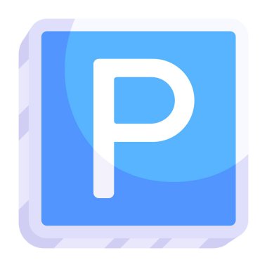 Park işareti vektör simgesi