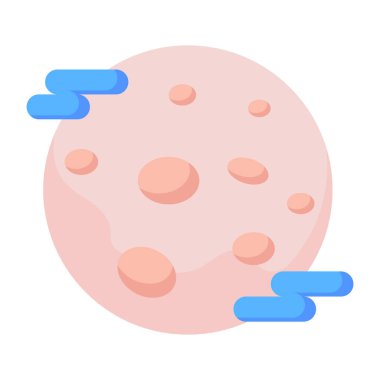 Gezegen. Web simgesi basit illüstrasyon