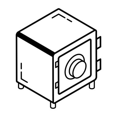 Modern güvenli simgenin vektör çizimi