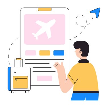 Havaalanı terminal vektör çizimi tasarımı