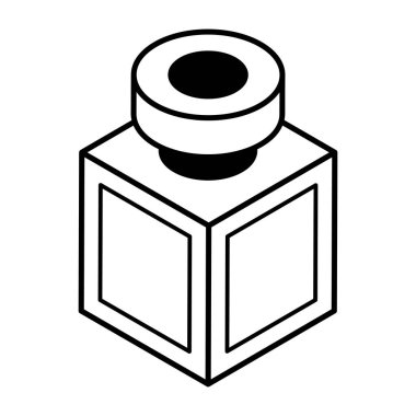 Bir şişe simgesinin vektör illüstrasyonu.