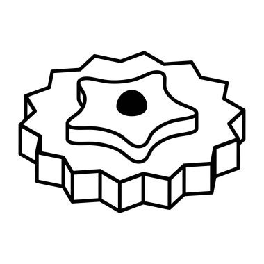 Beyaz üzerine ağ için vites simgesi