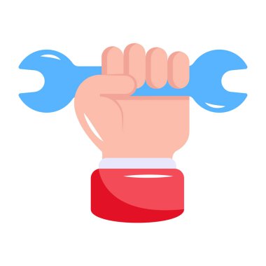 İngiliz anahtarı ve araç simgesi. 