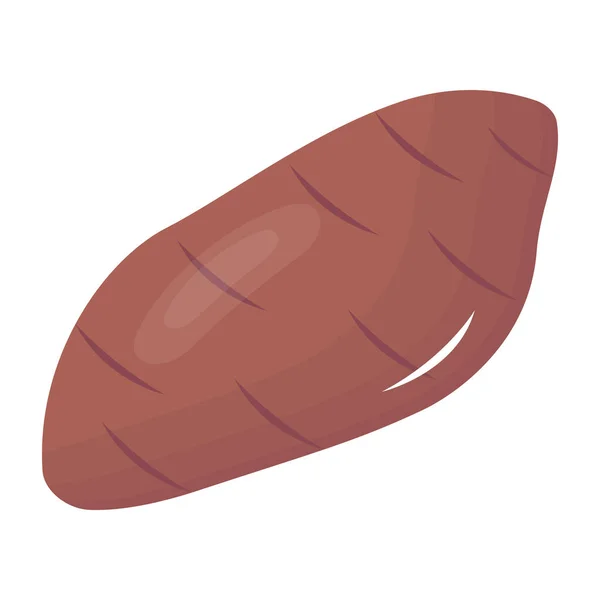 Bruine Aardappel Vector Illustratie Eenvoudig Ontwerp — Stockvector