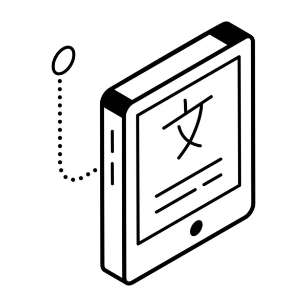 Illustration Vectorielle Une Icône Simple Smartphone — Image vectorielle