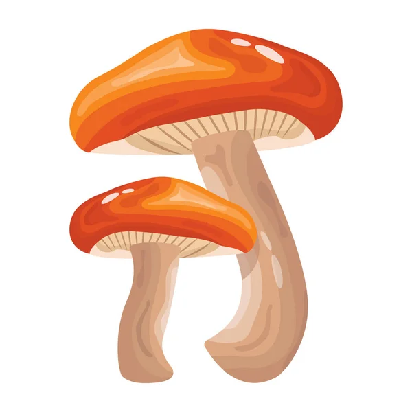 Mushrooms Icon Cartoon Illustration — Stock Vector