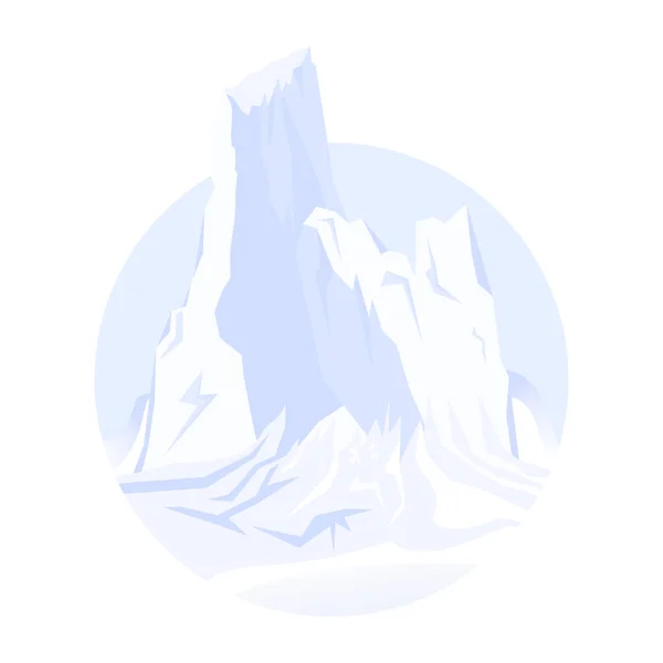 Iceberg Vector Icon Illustration — Stock Vector