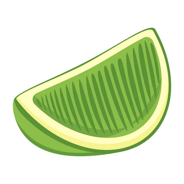 Vers Groen Limoen Fruit Pictogram Vector Illustratie Ontwerp — Stockvector