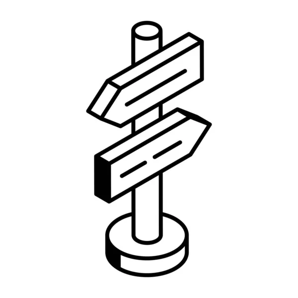 Pictogram Verkeersbord Isometrische Vector Illustratie — Stockvector