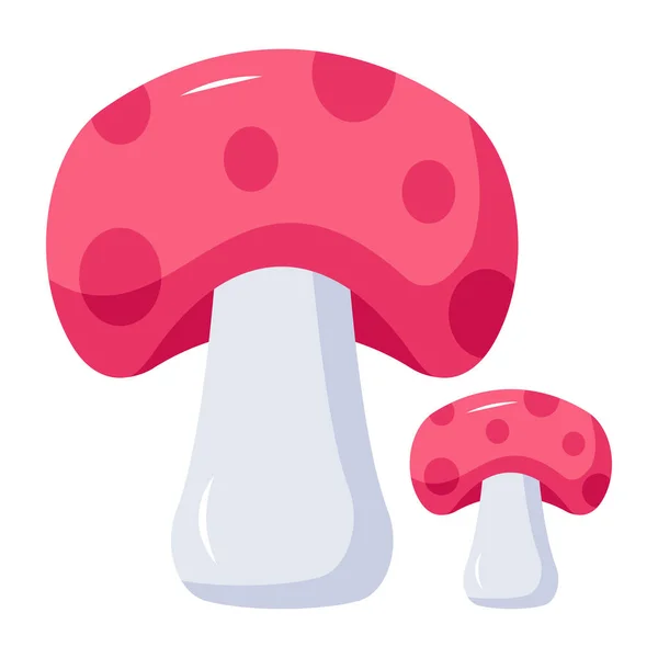 Icona Dei Funghi Illustrazione Dei Cartoni Animati Funghi Icone Vettoriali — Vettoriale Stock