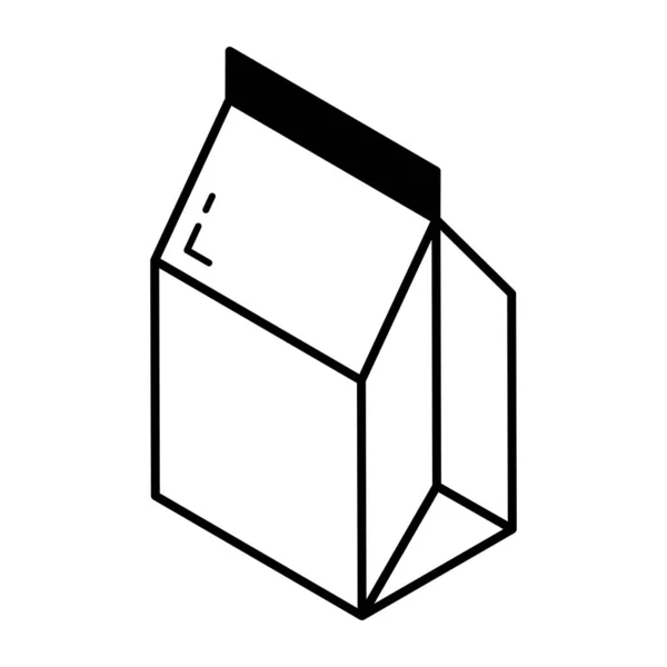 Caja Icono Vector Ilustración — Vector de stock