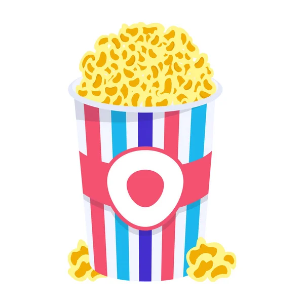 Palomitas Maíz Icono Vector Ilustración — Vector de stock